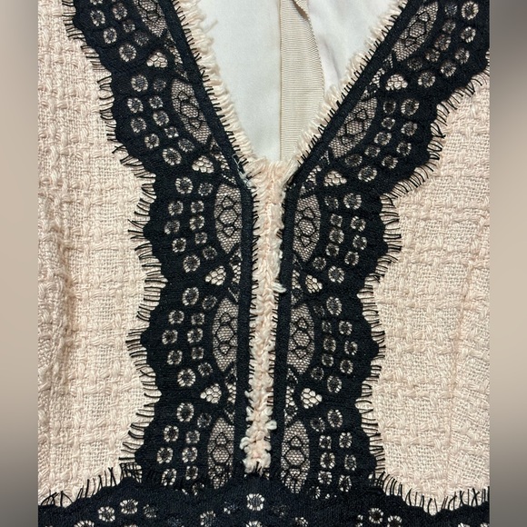 REBECCA TAYLOR Tweed Contrast Lace Sleeveless Dress, As Worn On TV - Picture 7 of 12